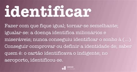 O que significa identificar